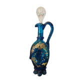 Blue and gold Murano carafe