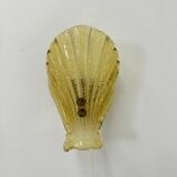 Set of 2 Sölken leuchten Murano glass shell wall lamps , 1970s