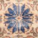 Orange & blue oriental turkish vintage rug