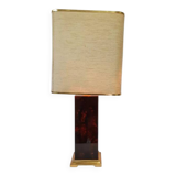 Lamp - briar and brass lucite effect - 1980s - vintage.