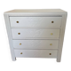 Restored wooden art deco chest of drawers with gilded handles