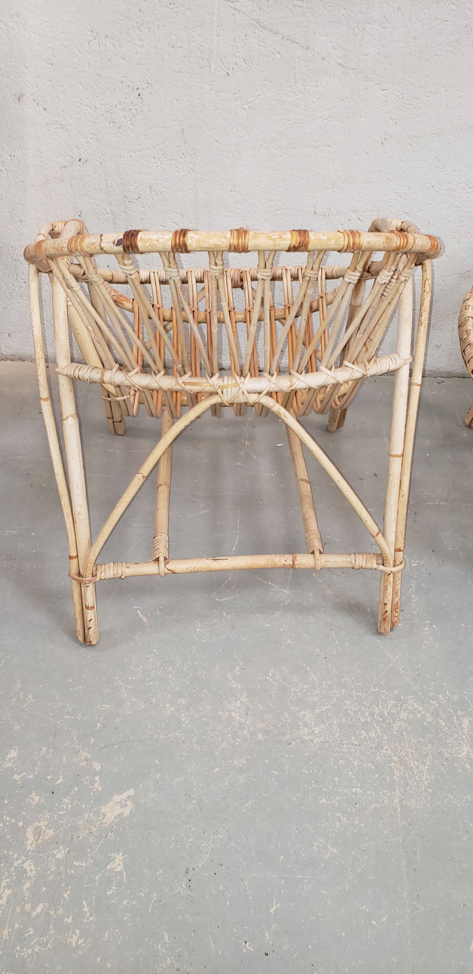 Set chairs and table bamboo and rattan year 70