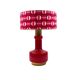 Space Age red glass table lamp, Italy 1960s