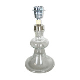 Pied de lampe de table en verre clair moderne danois par HOLMEGAARD, Danemark années 1970