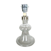 Pied de lampe de table en verre clair moderne danois par HOLMEGAARD, Danemark années 1970