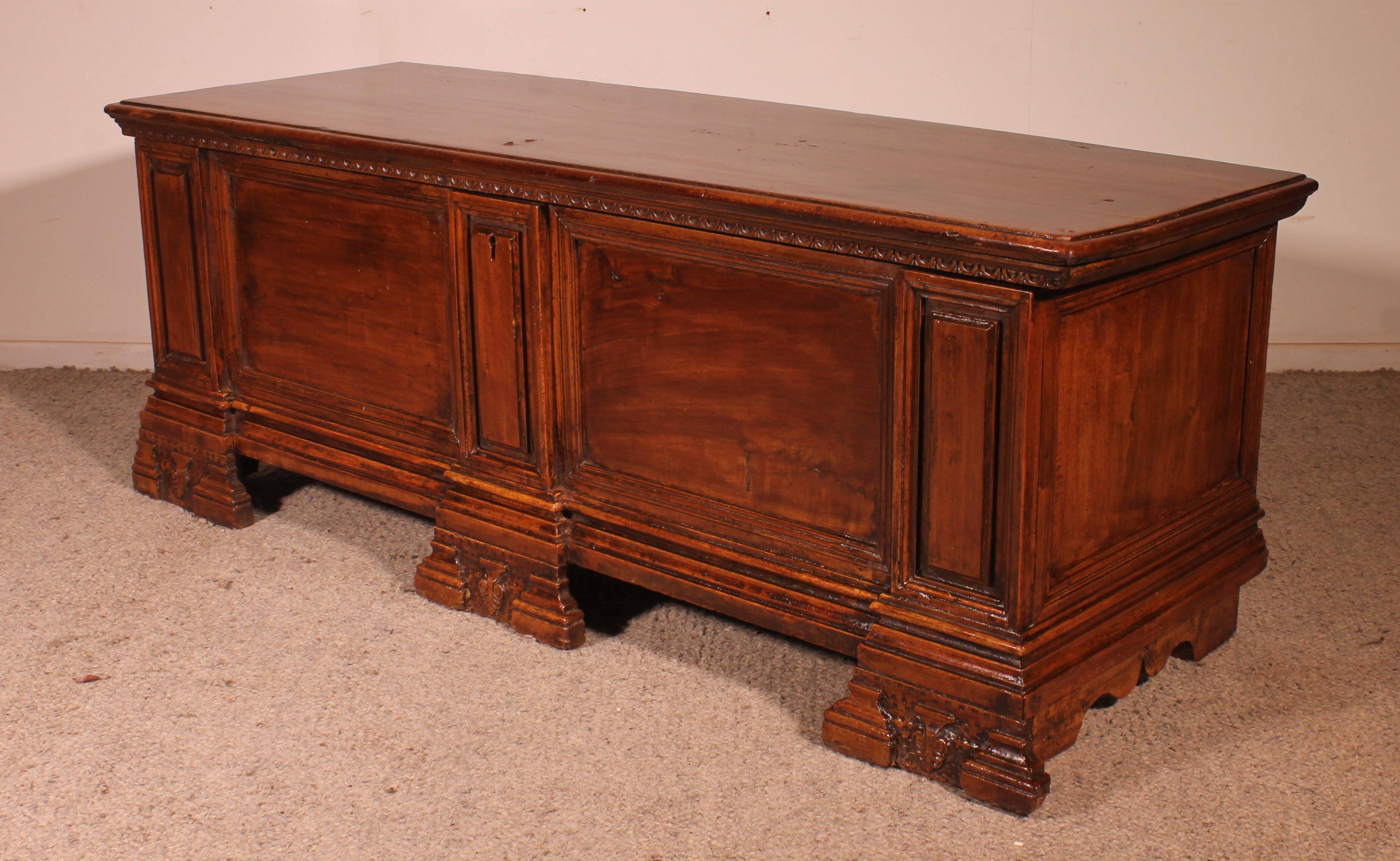 Italian Renaissance Walnut Chest - 16th Century