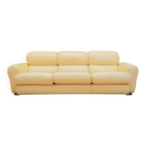 Leather sofa, Italian design, 1960s, production: Italy