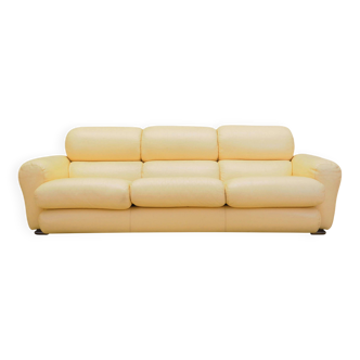 Leather sofa, Italian design, 1960s, production: Italy