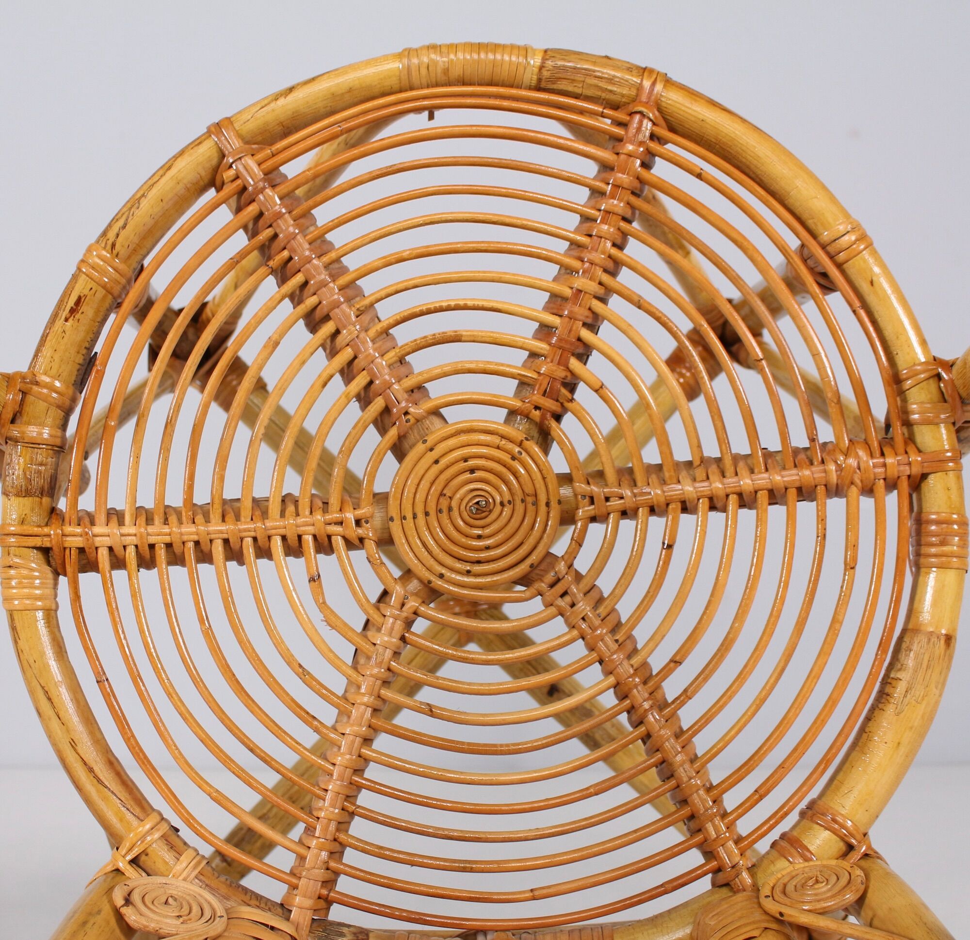 2 bamboo armchairs "wicker chairs"