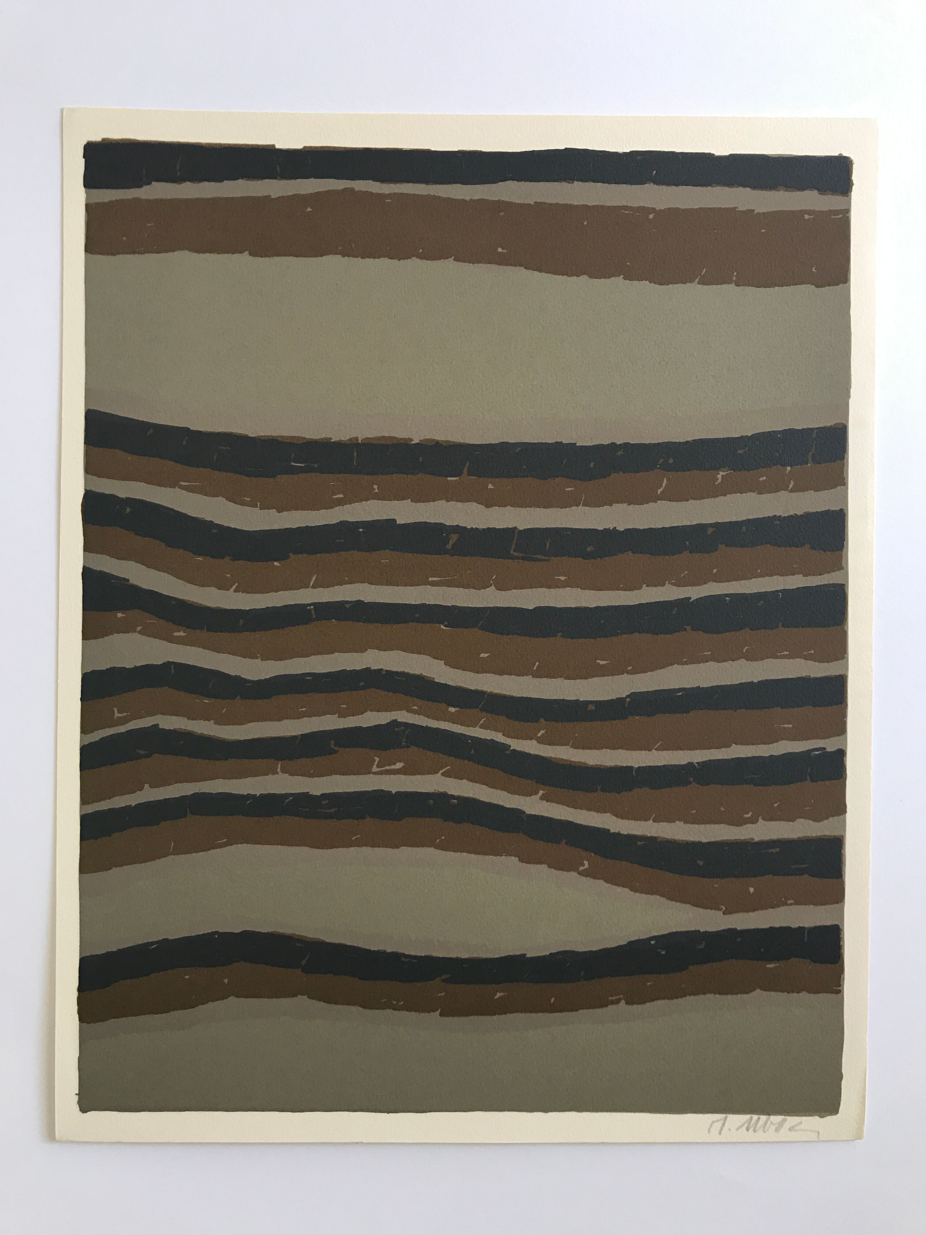 Original lithograph signed by Raoul UBAC, Routes, 1978