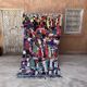 Colorful Boucherouite Berber rug - 139 x 233 cm