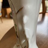 Vase of Bride porcelain XIXth Old Paris painted hand decoration flowers and gilding.