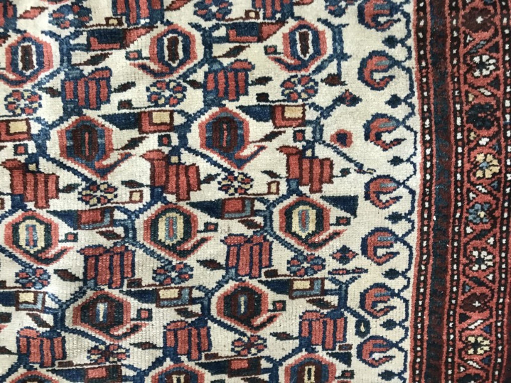 Carpet old persian kurdish done hand 117 x 185 cm
