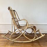 Vintage rattan rocking chair
