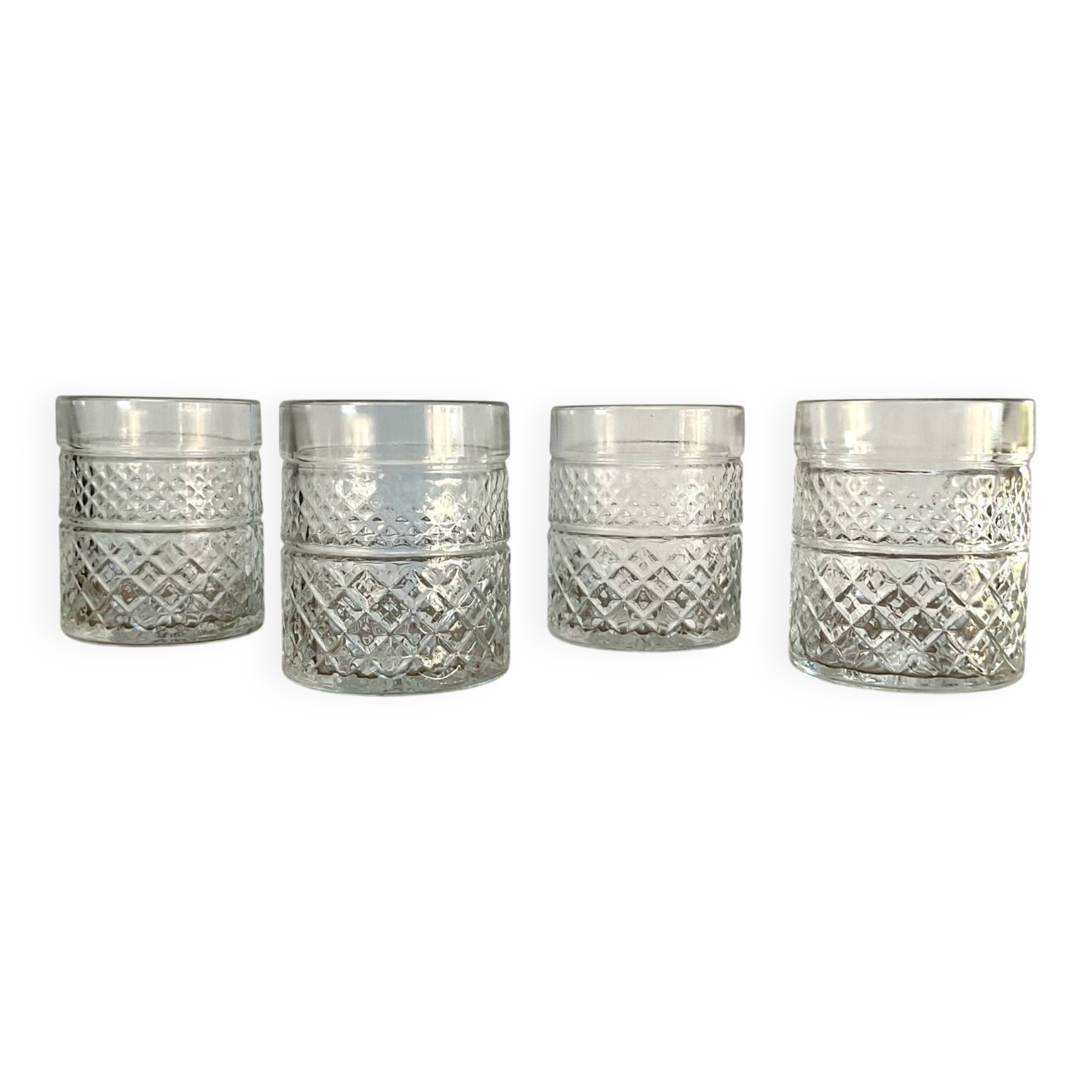 4 verres à whisky vintage 