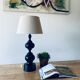 Vintage turned wooden lamp
