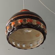 Vintage ceramic pendant lamp Fat Lava Germany 60s