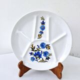 6 assiettes vintage compartimentées faïence collection bali saint amand