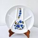 6 vintage compartmented earthenware plates bali saint amand collection
