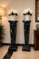 Important pair of Art Deco columns in black marble