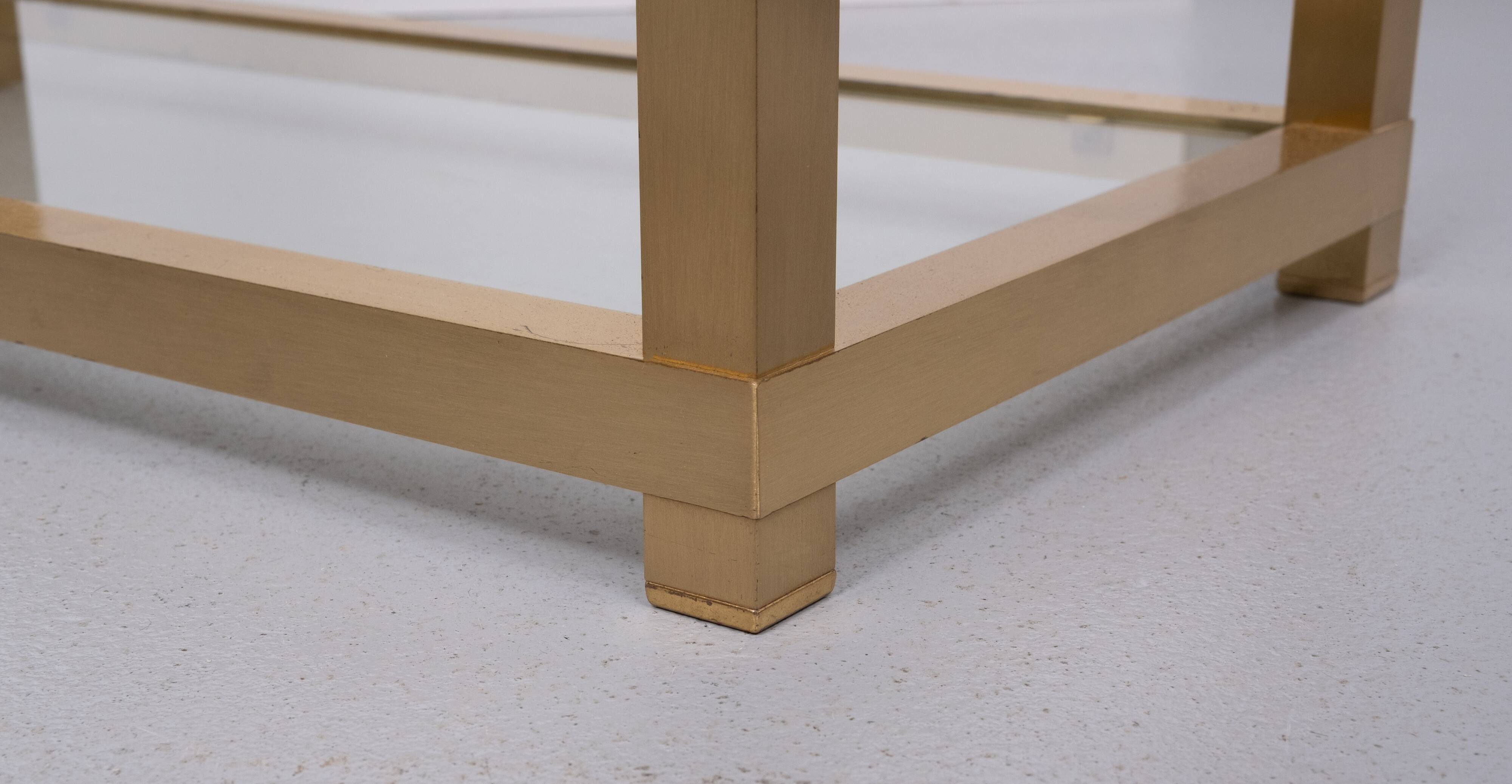 Brass and Glass Etagere or bookcase . Italy 1970s