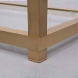 Brass and Glass Etagere or bookcase . Italy 1970s