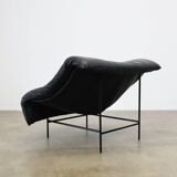 vintage Black leather Butterfly chair by G. van den Berg for Montis, 1980s
