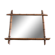 Mirror turned wood vintage bamboo