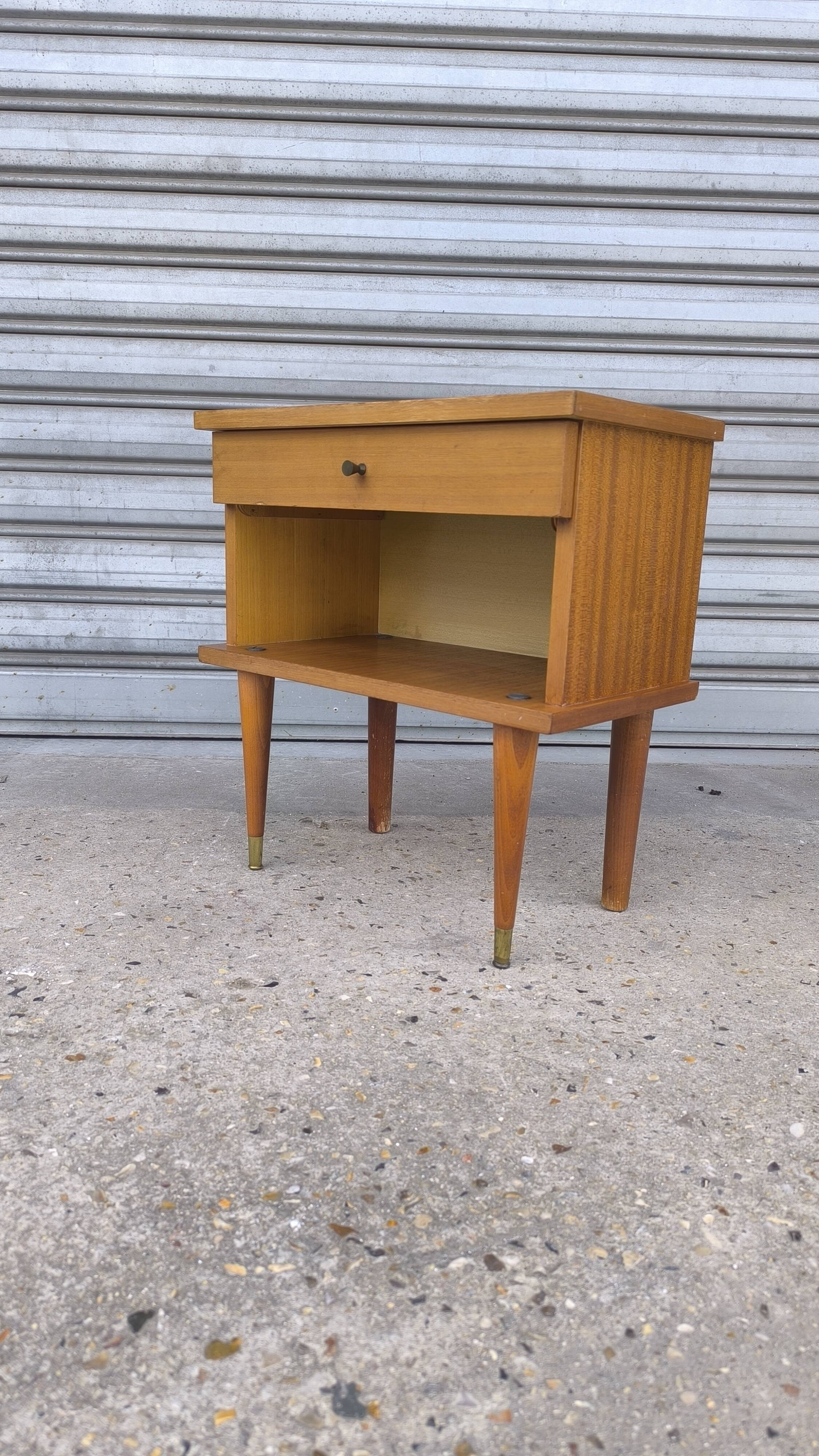 Scandinavian teak bedside table 1960