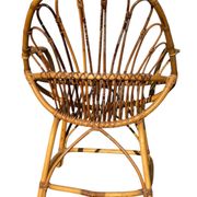 Set of 8 rattan armchairs from the 1960s, France.