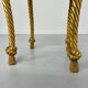 Antique 60s Hollywood Regency gilded and twisted wood table, pedestal table