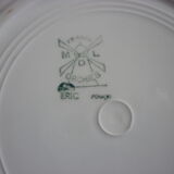 6 plates hollow earthenware vintage wolves mill