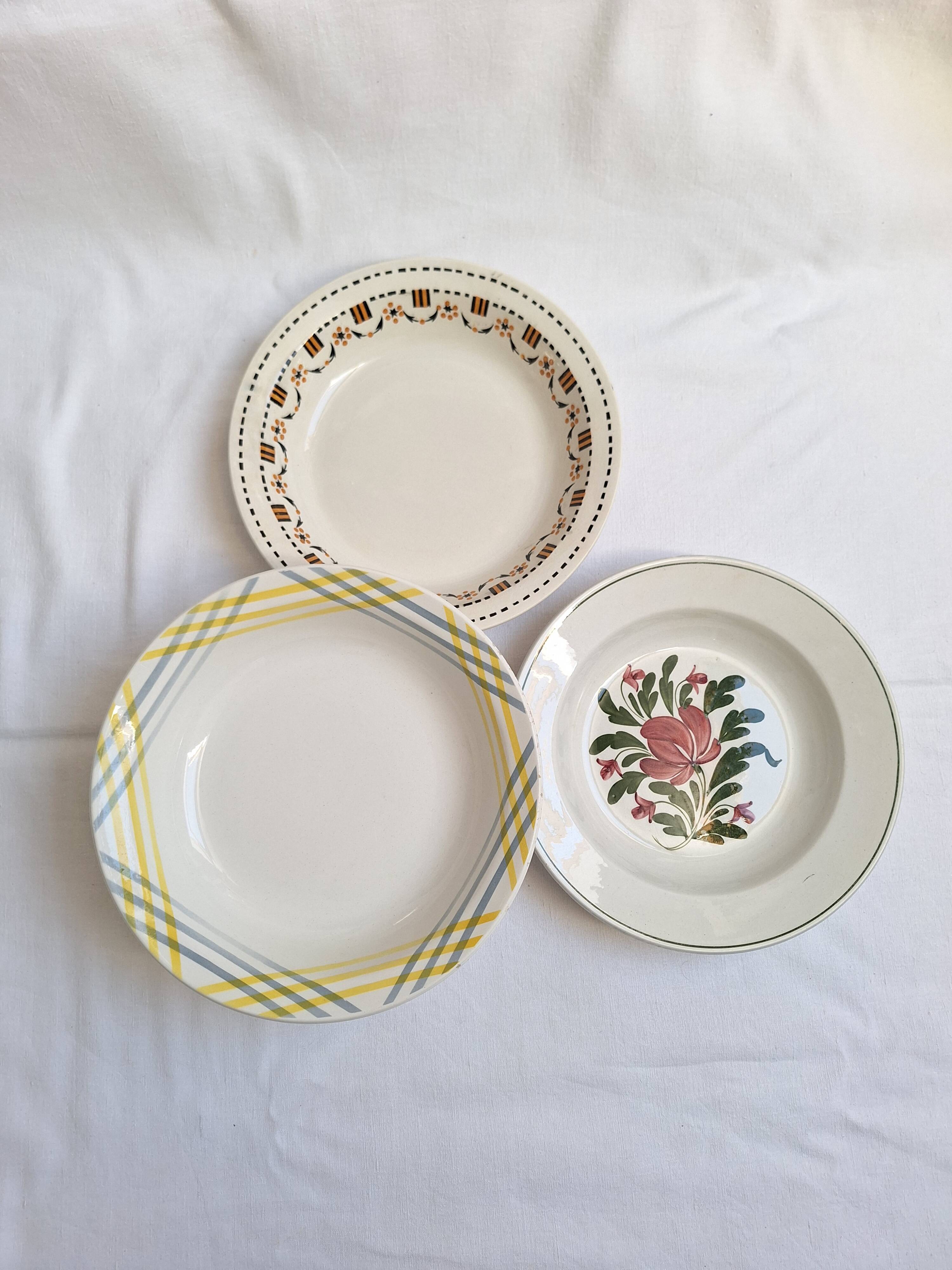 Shallow dish Gien, Moulin des Loups, K&G Luneville