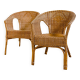 Rattan armchairs