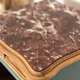 Louis XV style bedside table in celadon green