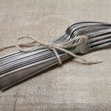 Silver metal cutlery set