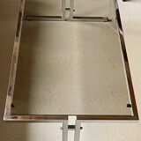 Vintage chrome and glass lounge table 1970