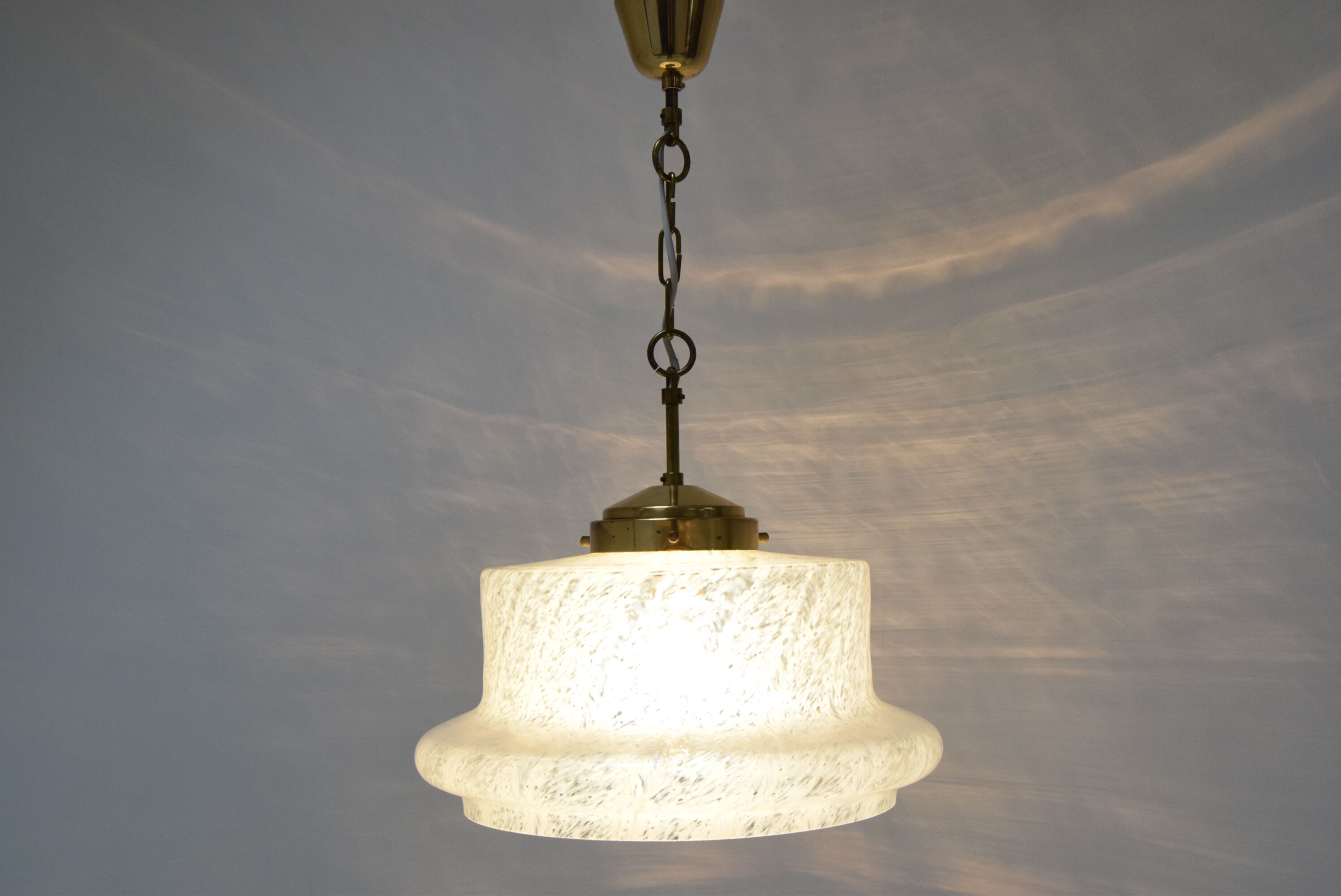 Mid-century Glass Pendant by Kamenicky Senov,1960's.