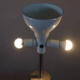 Large table lamp in satin-chrome steel by Goffredo Reggiani, Italy 1970s