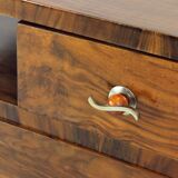 Pair Of Art Deco Bedside Tables In Walnut, Czechoslovakia 1930s