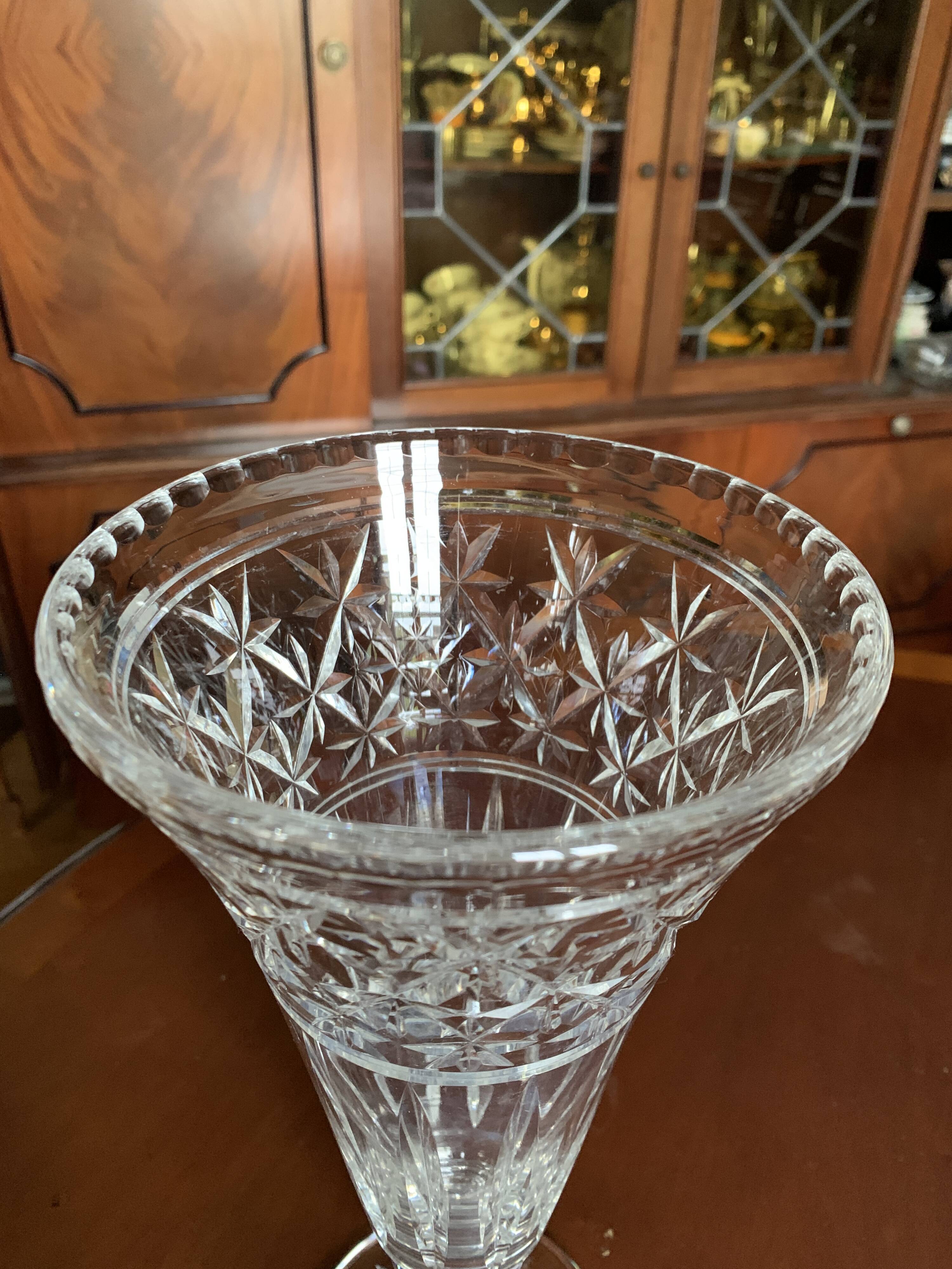 Antique crystal vase