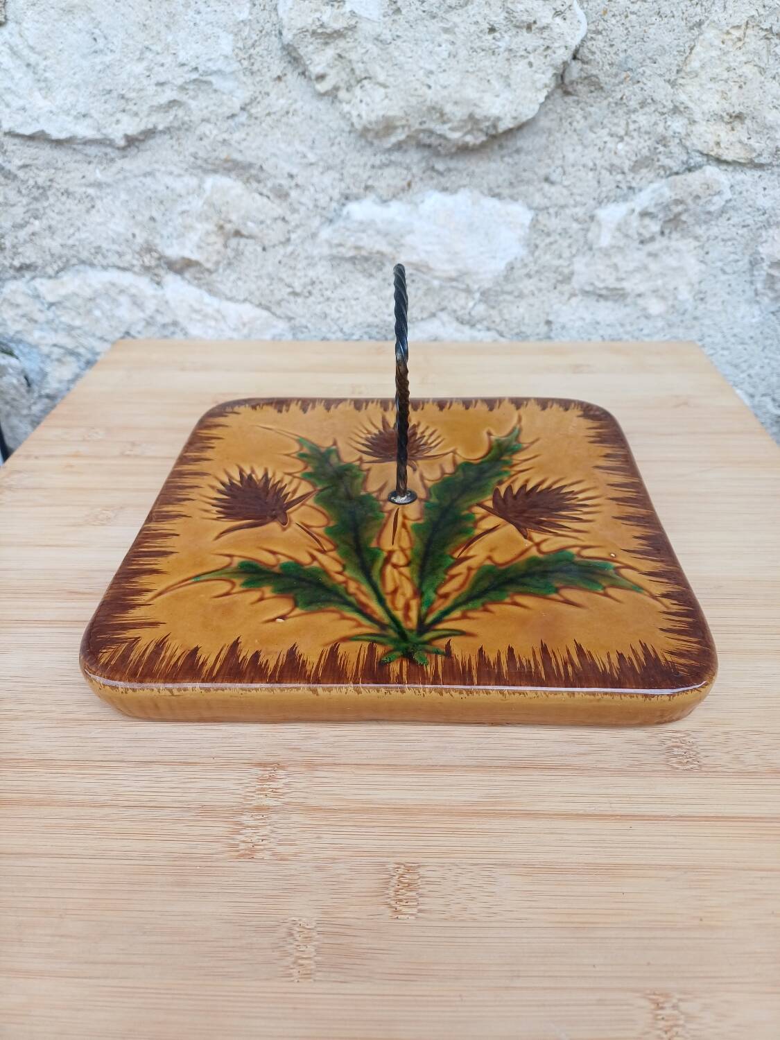 Assiette à fromage Chardon de Vallauris