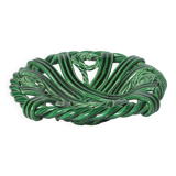 Vallauris green braided platter, 1950