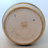 Vintage Henri Bequet Quaregnon hand painted ceramic vase (Belgium pottery 1960)