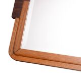 Dutch Art Deco Wall Mirror, Oak Frame, Amsterdamse School, 1920s