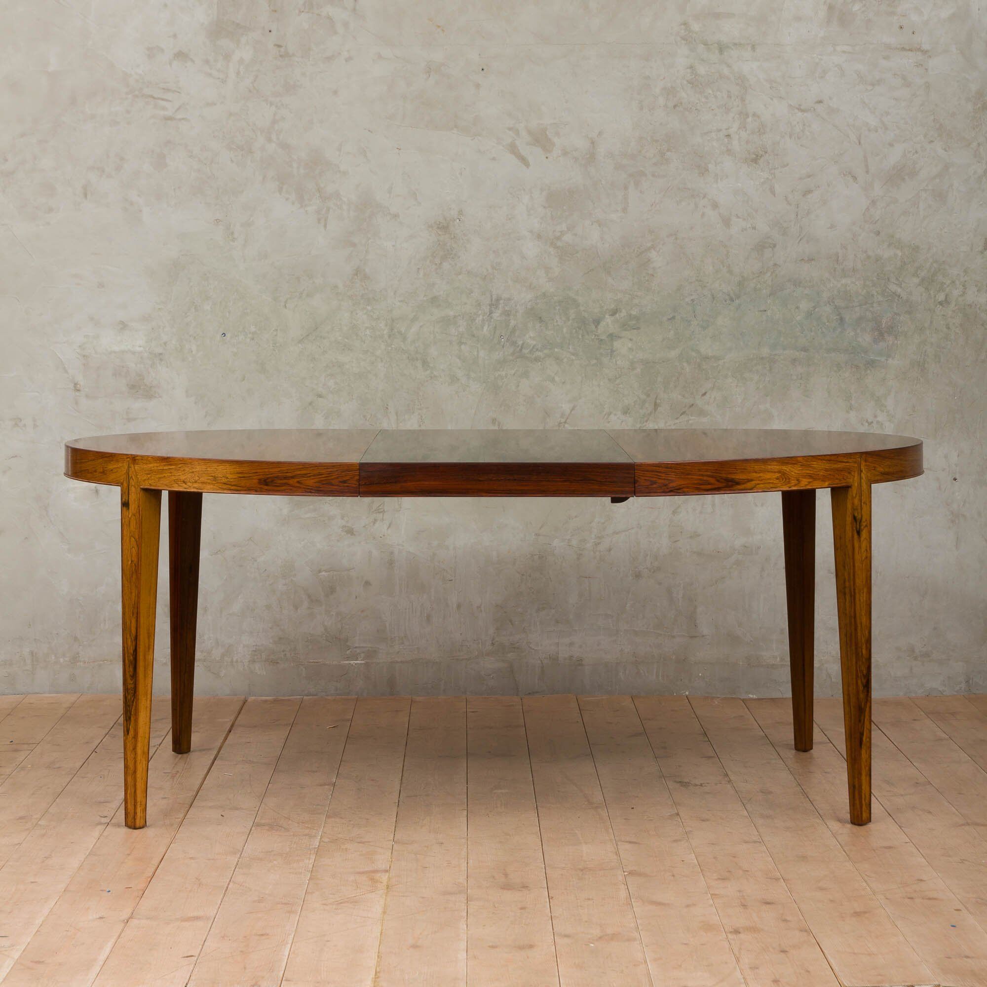Rosewood extendable dining table by Severin Hansen for Haslev Møbelsnedkeri, 1960s
