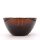 Cup in amber bubbled glass from Biot, 1970s