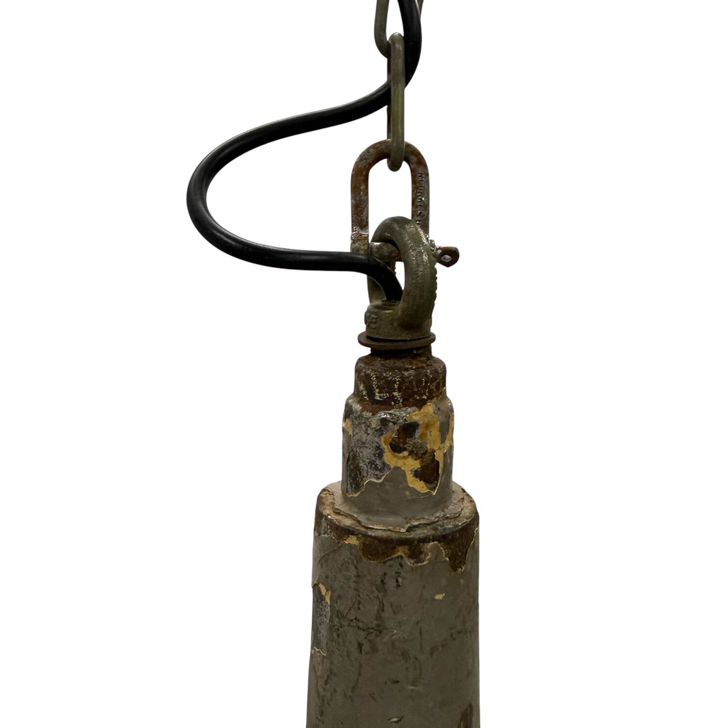 Nr. 1 Vintage industrial mirrored pendant light by Esla