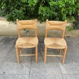 Pair of vintage brutalist chairs