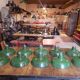 Old lamp shade industrial metal bar factory